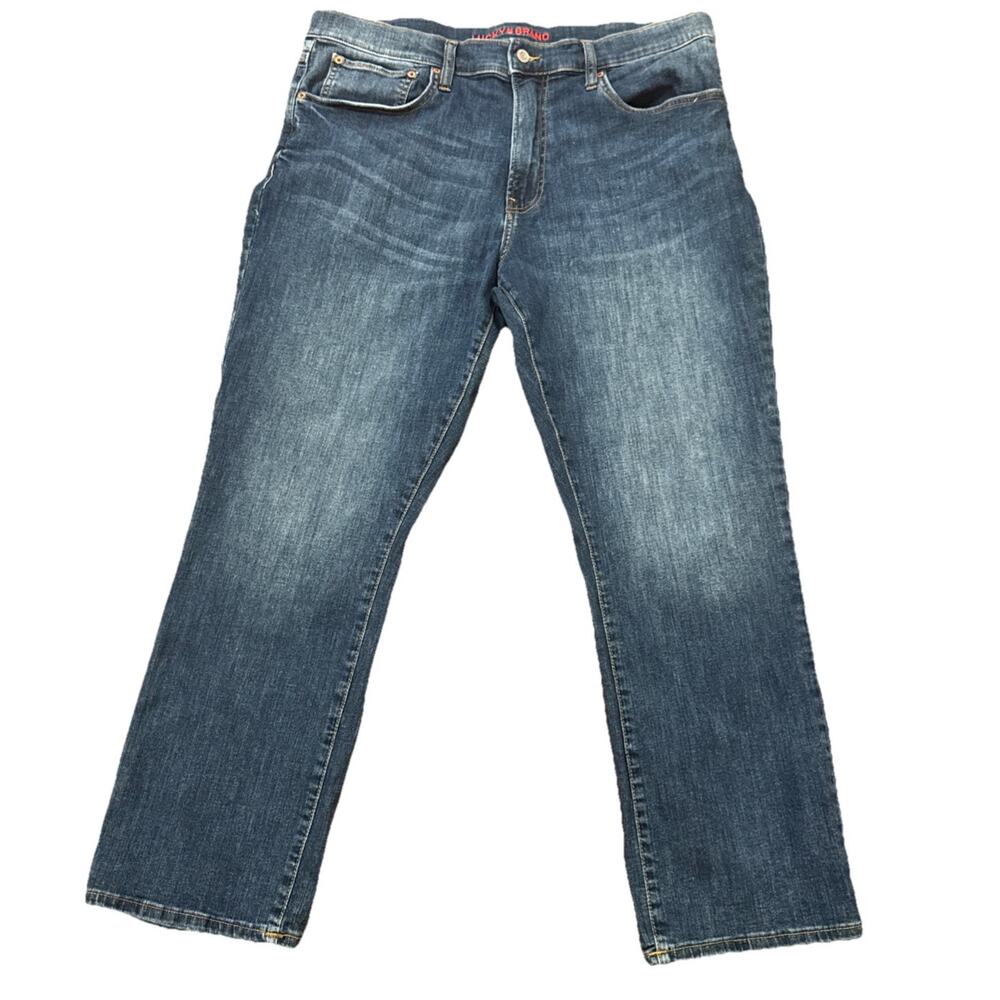 Lucky Brand Jeans Mens 38x30 Straight 223 Blue Stretch Denim Classic Fit Pants